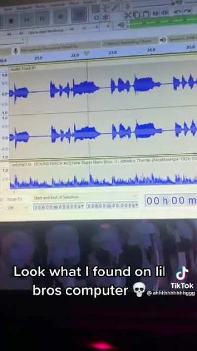 Little brother makes “music”