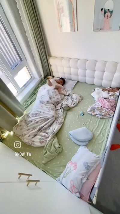 I can partly understand why he sleeps like he was pass out