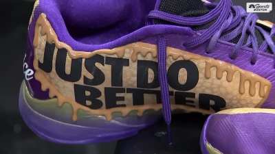 [Highlight] Written on Jaylen Brown's shoes: "HIDDEN PYRAMID 550-800AD"