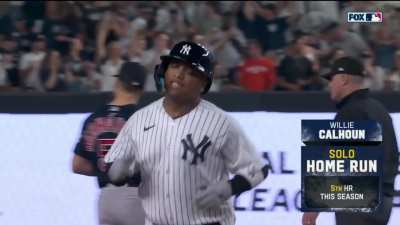 [Highlight] [Highlight] Willie Calhoun puts the Yankees in front with a solo home run.