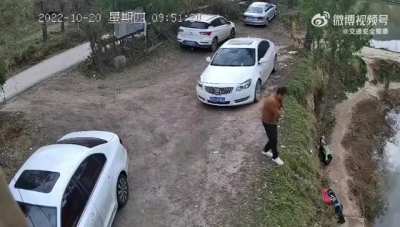 He probably didn't realize it was his car until the very end