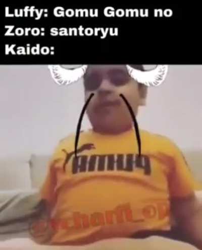 Kaido after he tanks Luffy and Zoro’s combo attacks.