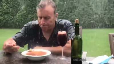 Sad soup man.