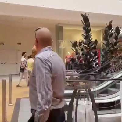 "I'm afraid of escalators but when I'm with dad I'm not afraid of anything"