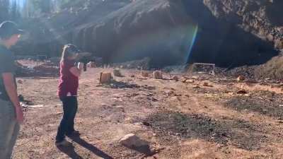 My wife, shooting a gun for the first time, apparently doesn’t need anyone to tell her how