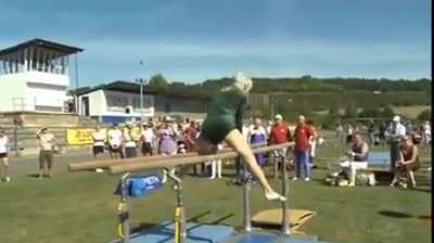 Johanna Quaas, the oldest gymnast in the world at 95 years old.