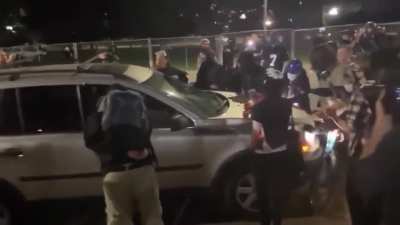 Rioters block & detain driver WCGC