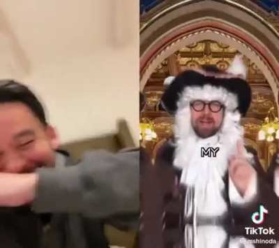 Mike Shinoda reacting to an epic cover of "In the End"