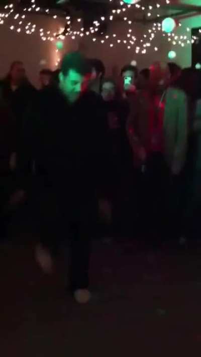 Walking in the club after a long week of Science.