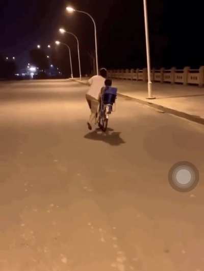 New way to ride a bicycle