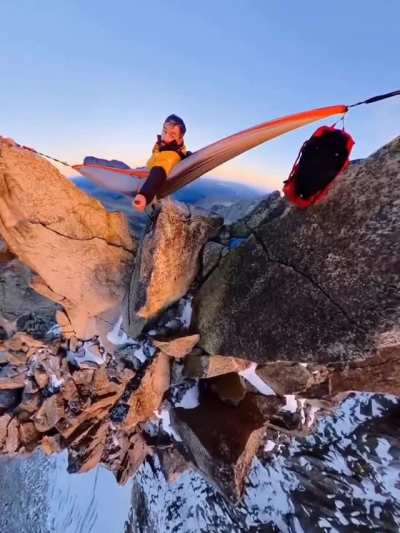 Hammock atop the Pyrenees in Spain