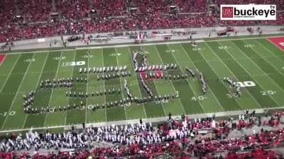 Ohio State marching band "Hollywood Blockbusters" themed halftime show