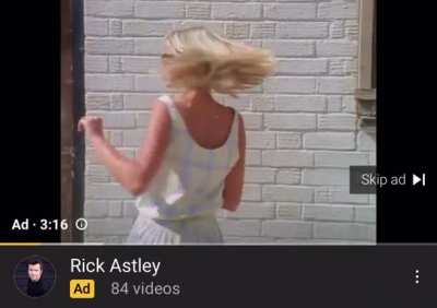 Rickroll on YouTube ADs