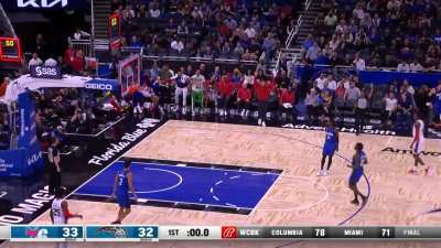 [Highlight] Furkan Korkmaz hits the DEEP contested three to beat the first quarter buzzer and expand the 76ers lead over the Magic to 4 points!