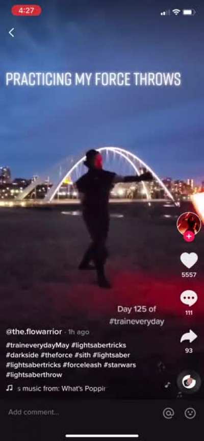 Lightsaber throws