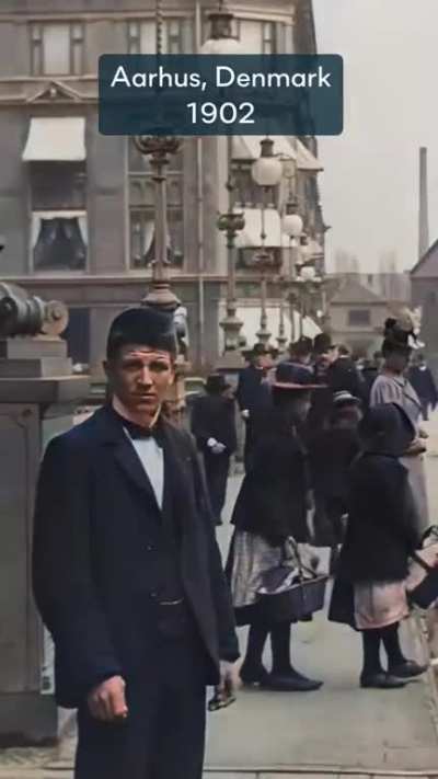 Man surprisingly looking into a camera.