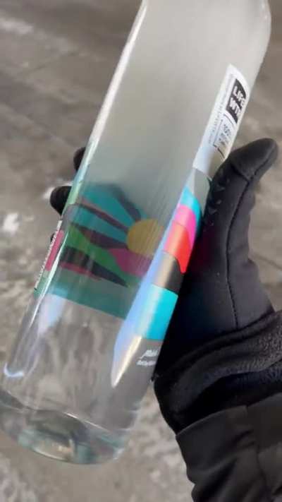 Water bottle freezes instantly!!