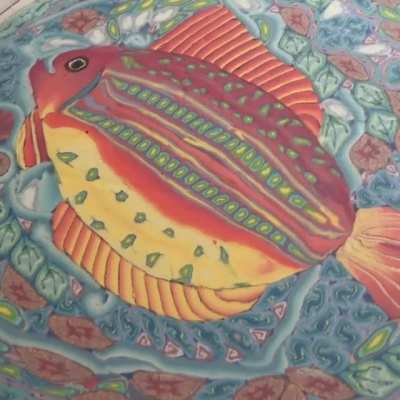 Unique colored clay pottery by Dean McRaine