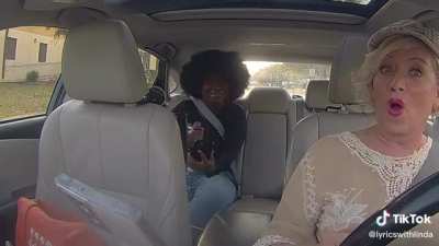 They: Ubering Is Boring. Some Random Uber Karaoke Lady on Tiktok: