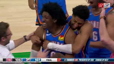 [Highlight] Jalen Williams gets the offensive rebound and game winner vs Detriot!