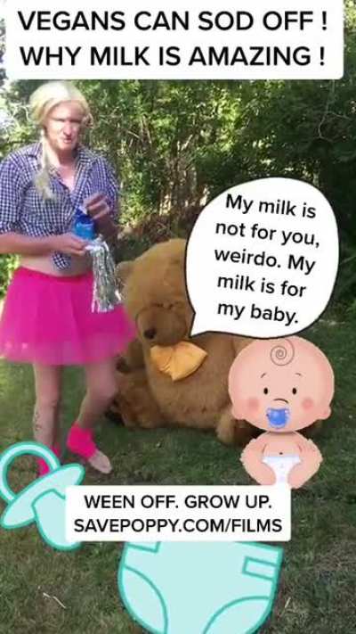 Gimme moar mommy bear’s milk