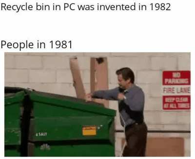 In 1981 when PC storage full
