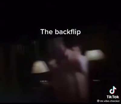 Bro did a backflip ??