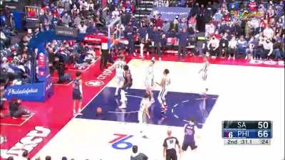 [Highlight] Joel Embiid hits the dribble moves before blowing past Drew Eubanks for the emphatic slam