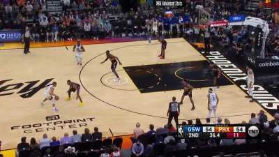 [Highlight] Steph Curry goes 3 for 14 on threes -- 2 for 6 on "wide open" looks (closest defender 6+ feet away) and 1 for 8 on "open" looks (4-6 feet)