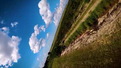 FPV of a drone chasing an arrow