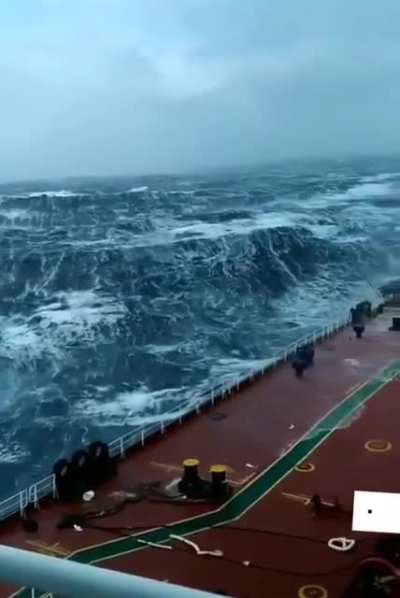 Ship in a storm