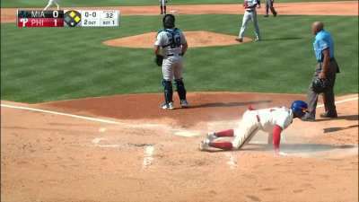 [Highlight] The Phillies score three after "the slowest bases clearing double you'll ever see" by Travis Jankowski.
