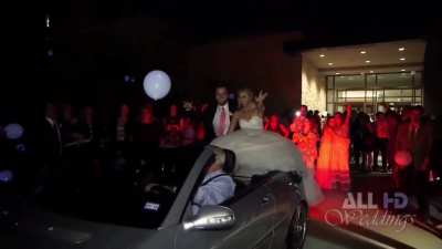 Letting DAVE drive you home from your wedding.