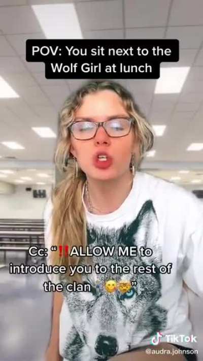 Satire but still cringe.