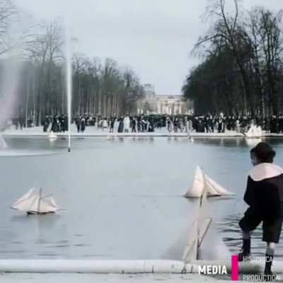 An afternoon in Paris (1900), colorized.