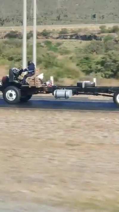 At least he's wearing a helmet