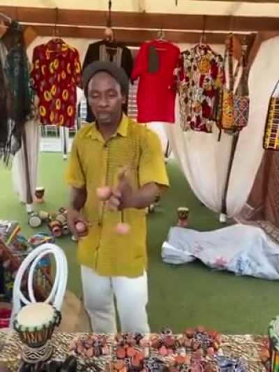 For awhile I thought this was something musical I could master, nope. This guy has talent ?