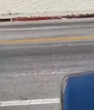 NextLevel_Skills-Driver evades spike strip like a pro while being chased!