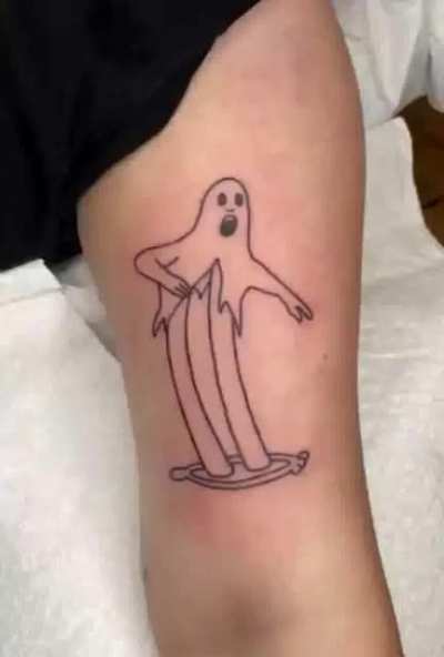 Tattooed animation, frame by frame.