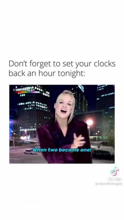 Don't forget to set your clocks back