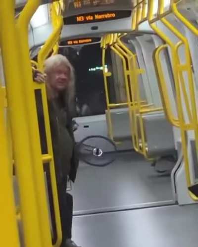Bike on a train