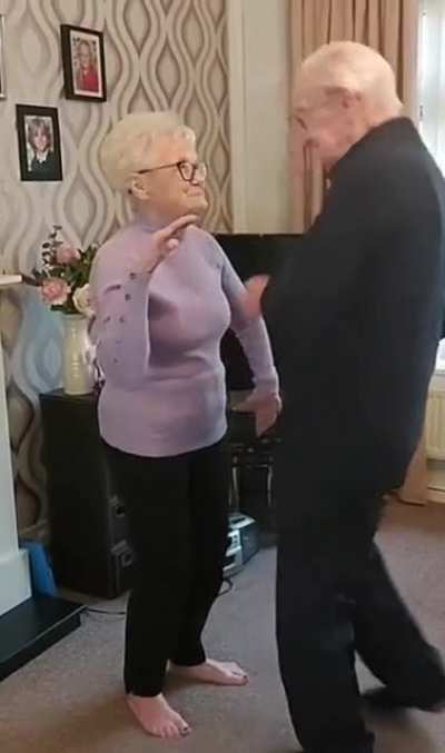 Love moment. When old man &amp; woman filing love.