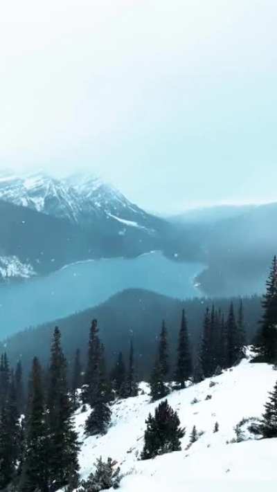 ? Peyto Lake in Winter! Banff National Park, Canada. ?