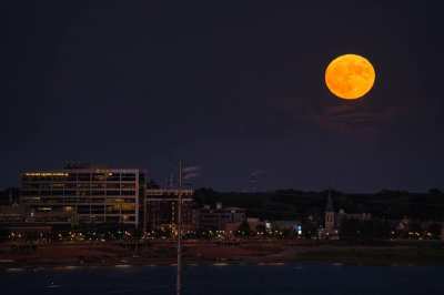 The Blue Super moon Rising