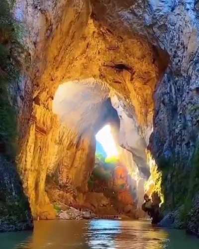 ? Zhijin Cave during the golden hour, China. ?