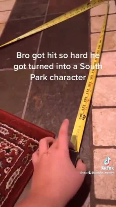 irresponsible use of a measuring tape