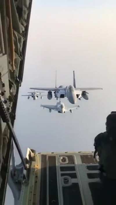 Photographer for the Royal Saudi Air Force trying to get the right shot