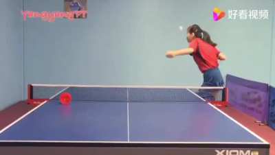Trained to be a champion on ping pong.