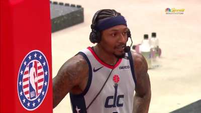 [Highlight] "I've never been down 3-0 so I'd be damned if I get out of here without a win, so ..... DUUUUUB" Beal on the Wizards mindset keeping their playoff hopes alive