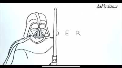 This guy turning a name into a complete drawing